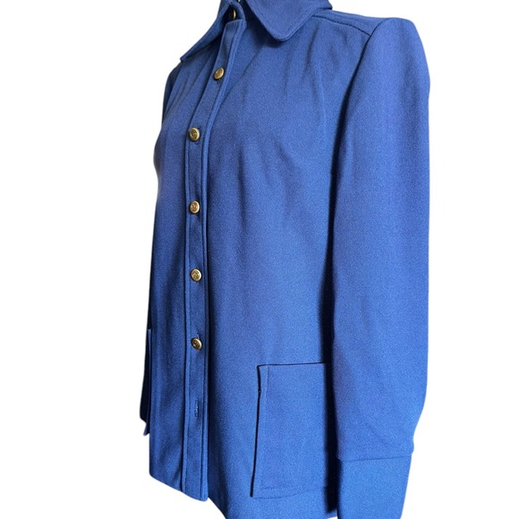 Vintage Sears Blue Blazer Jacket | Gold Button Front | Size M - Picture 3 of 10